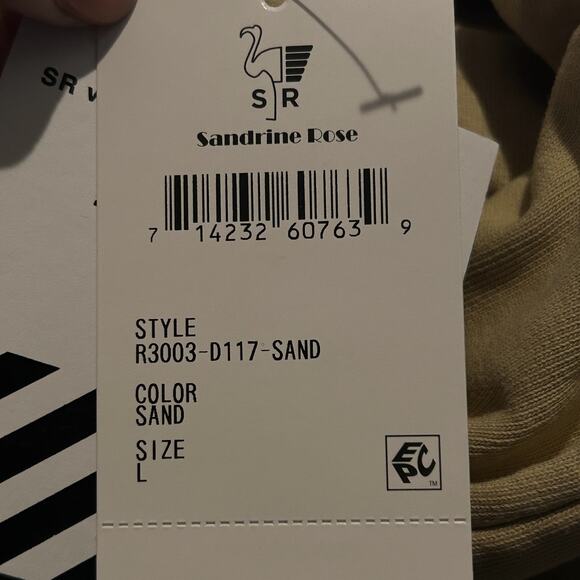 Sandrine Rose Desir Sweatshirt/Hoodie Very Oversized Tan/Brown Women Large NWT - Picture 11 of 11